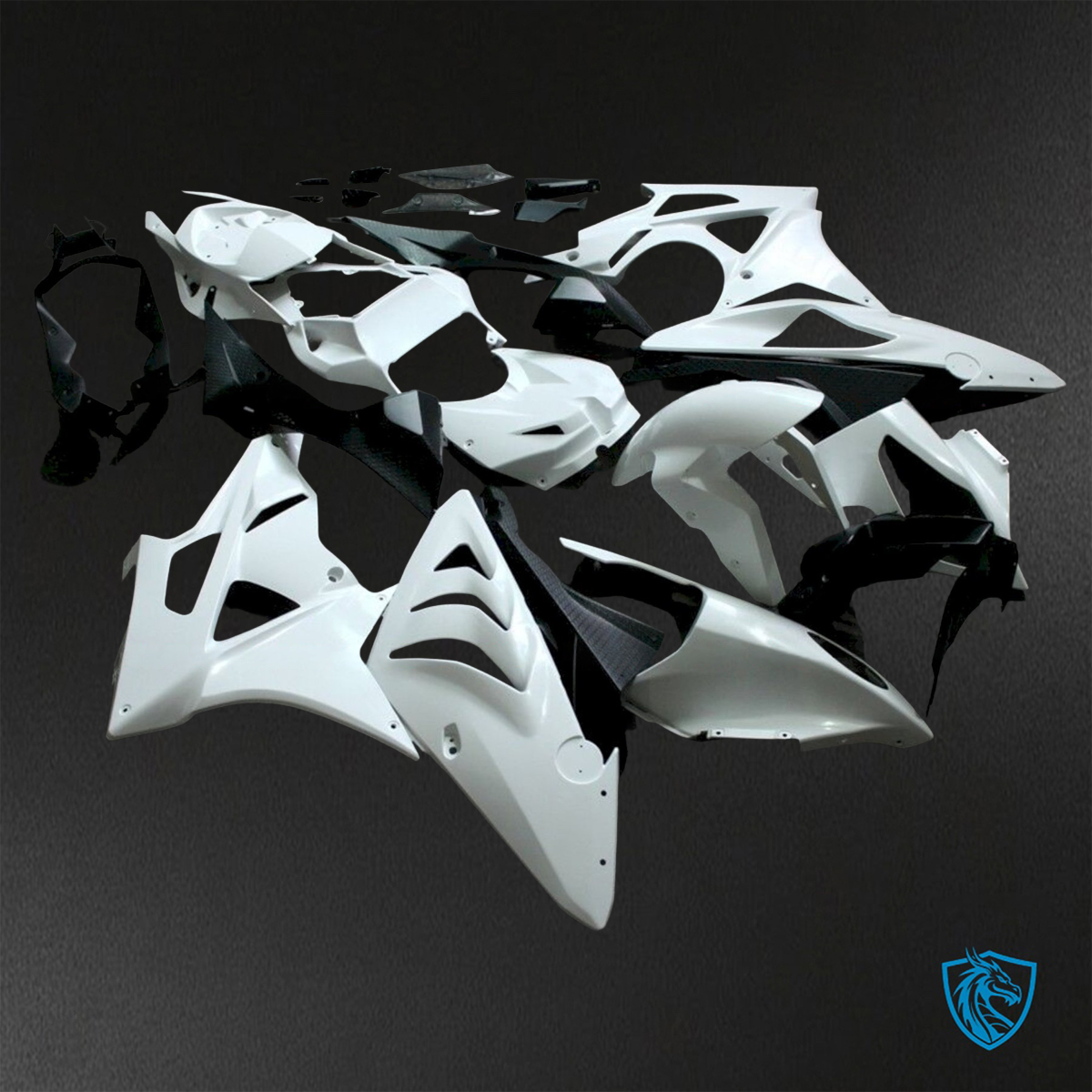 BMW S1000RR HP4 (2009-2014) White Fairings Kit - Aftermarket ABS Bodywork