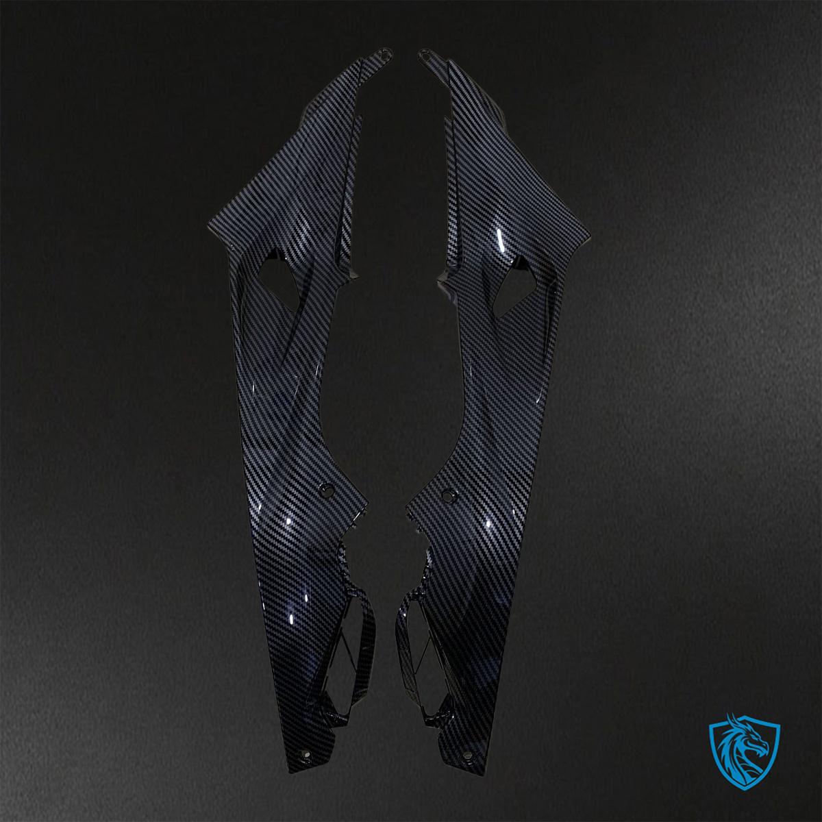 BMW S1000RR HP4 (2009-2014) GLOSS Black, BLUE Red & White carbon fabric - Replacement Motorcycle Fairings Kit