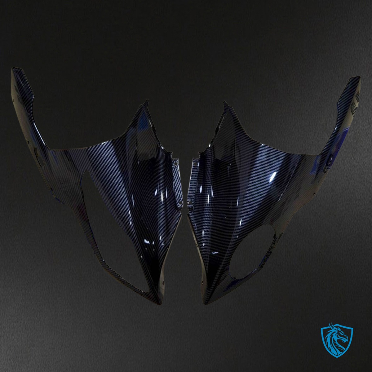 BMW S1000RR HP4 (2009-2014) Black, Yellow, Silver & carbon fabric - Custom ABS Fairing Kit