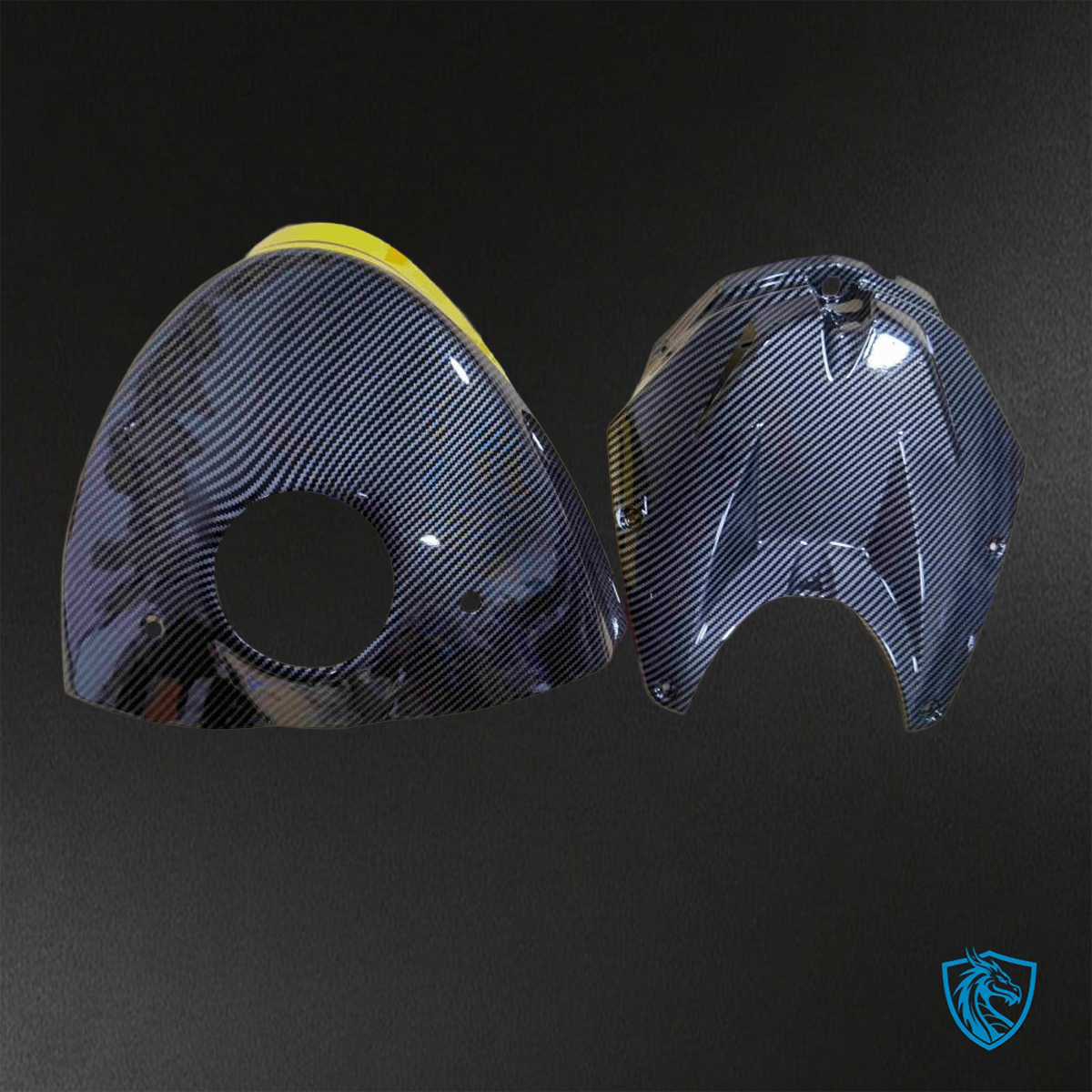 BMW S1000RR HP4 (2009-2014) Black, Yellow, Silver & carbon fabric - Custom ABS Fairing Kit