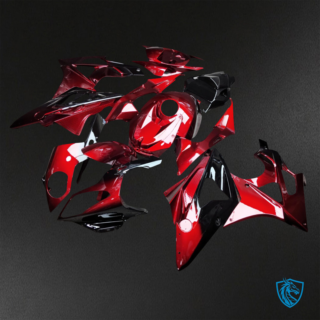 BMW S1000RR (2009-2014)  Red & Black ABS Bodywork - Fairings Kit