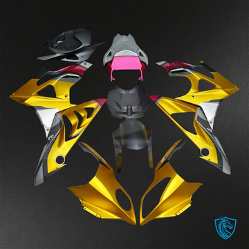 BMW S1000RR (2009-2014) Matte Gold, Black & Pink Fairings Kit - Aftermarket ABS Bodywork