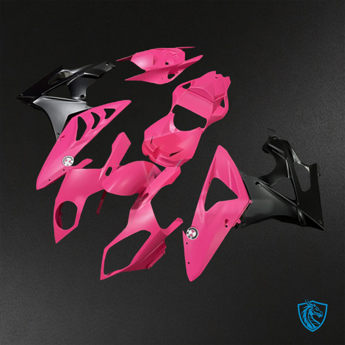 BMW S1000RR (2009-2014) Matte Pink & Black - Replacement Motorcycle Fairings Kit