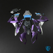 Matte Purple, Black & Blue