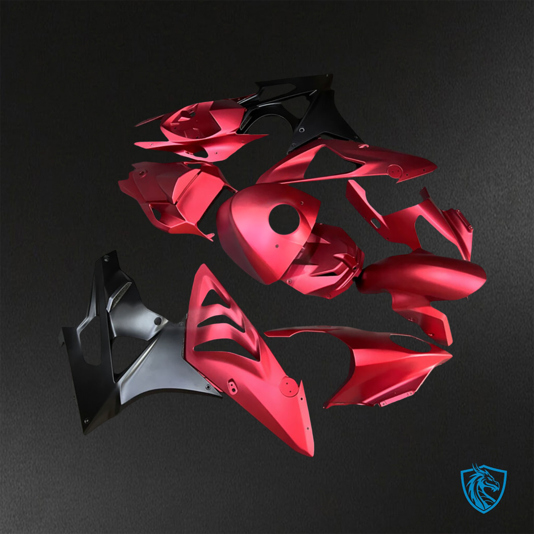 BMW S1000RR (2009-2014) Matte Red & Black - Custom ABS Fairing Kit