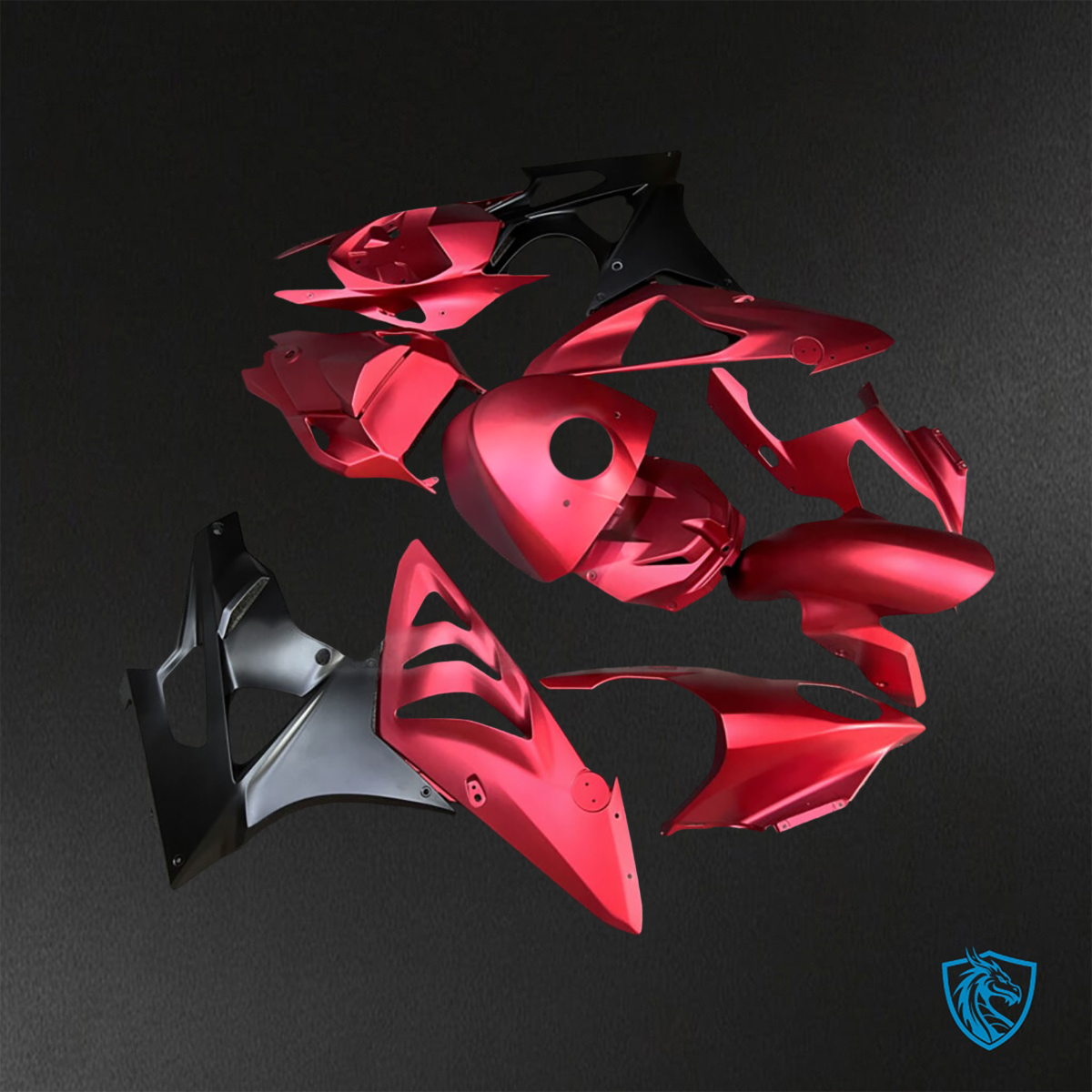 BMW S1000RR (2009-2014) Matte Red & Black - Custom ABS Fairing Kit