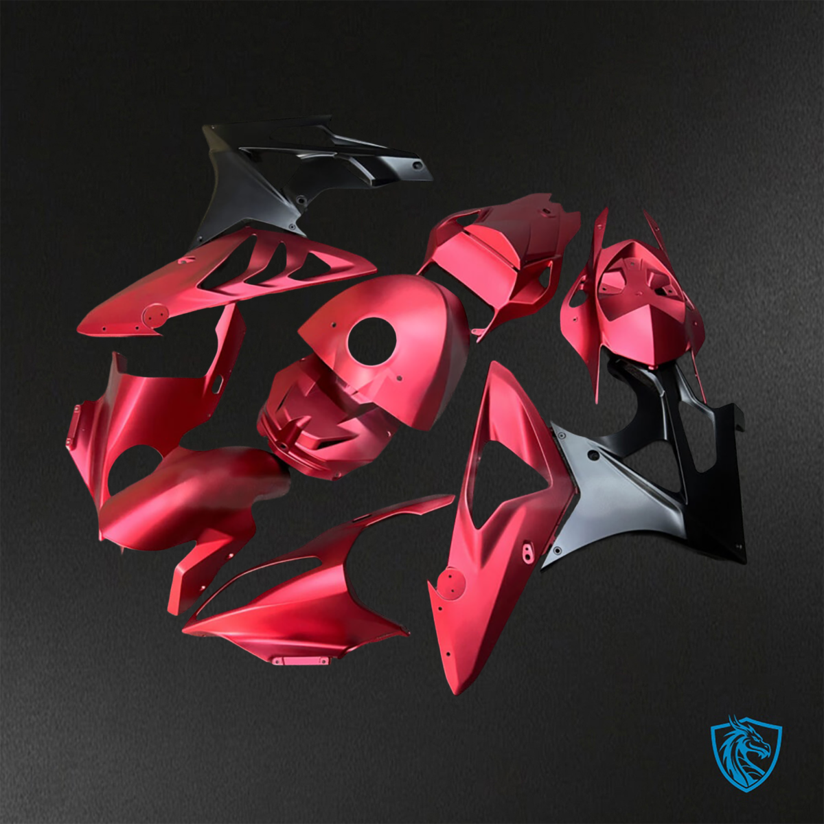 BMW S1000RR (2009-2014) Matte Red & Black - Custom ABS Fairing Kit