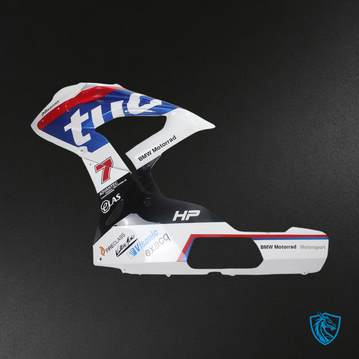 BMW S1000RR 2015-2016 Blue and White Style 1 ABS Fairing Kit, Lower Fairing