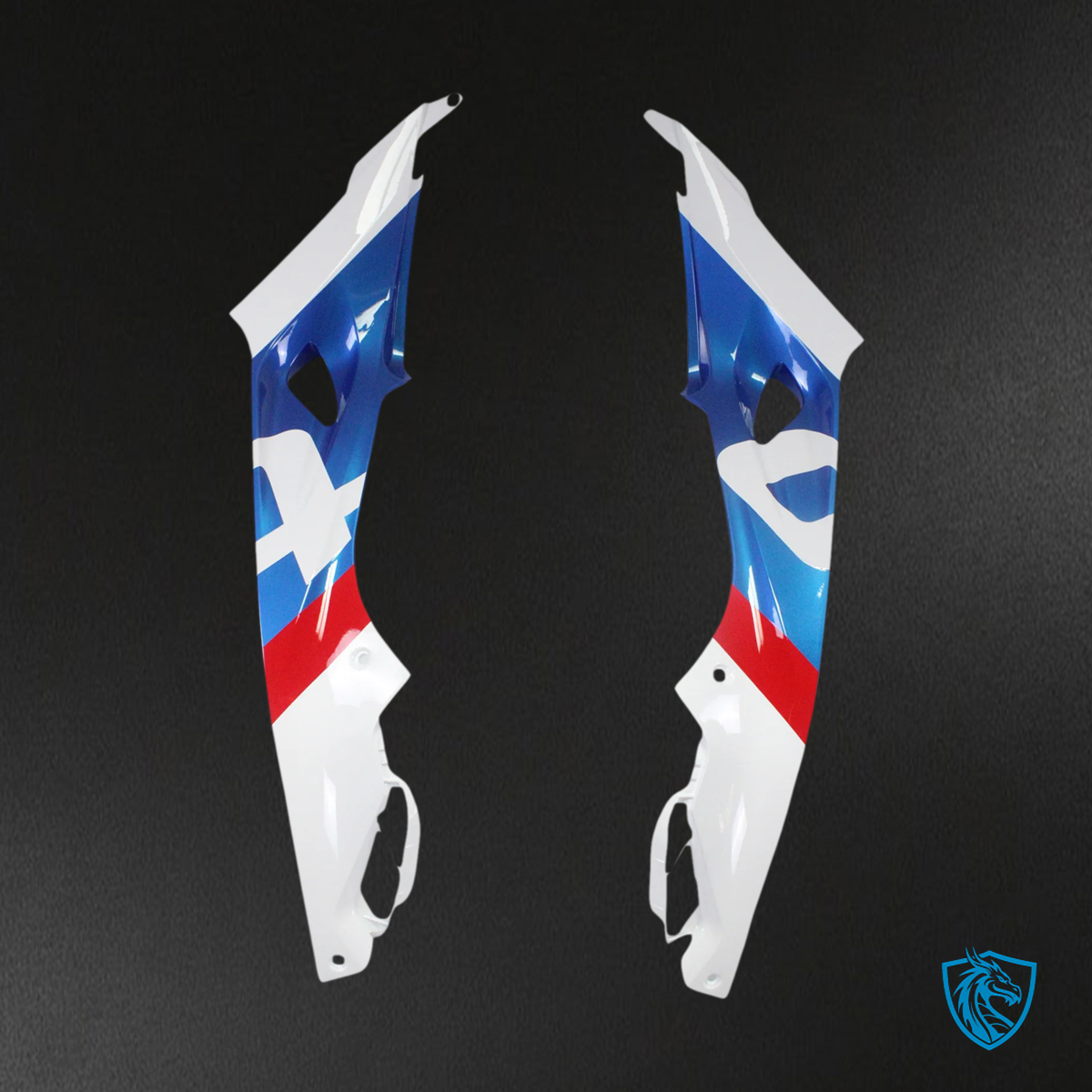 BMW S1000RR 2015-2016 Blue and White Style 1 ABS Fairing Kit, Tail Section