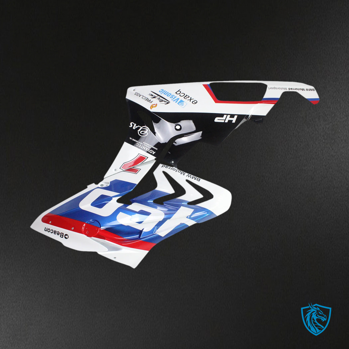BMW S1000RR 2015-2016 Blue and White Style 1 ABS Fairing Kit, Upper Fairing