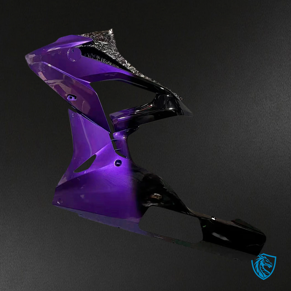 BMW S1000RR 2015-2016 Carbon Fiber Purple ABS Fairing Kit - Upper Fairing View