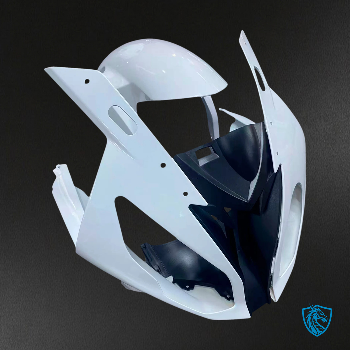 BMW S1000RR 2015-2016 Black, Grey & White ABS Fairing Kit - Lower Fairing View