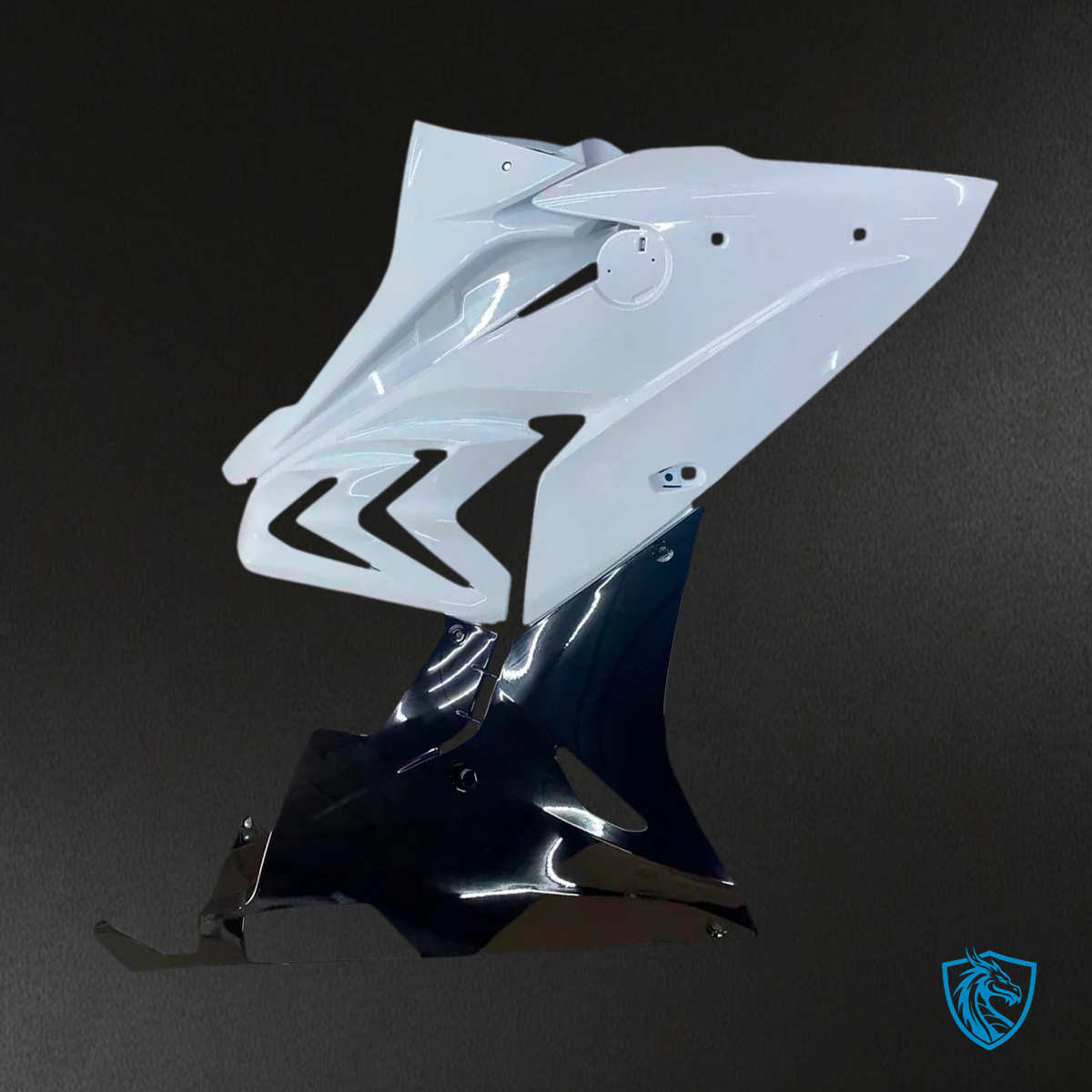 BMW S1000RR 2015-2016 Black, Grey & White ABS Fairing Kit - Left Side View