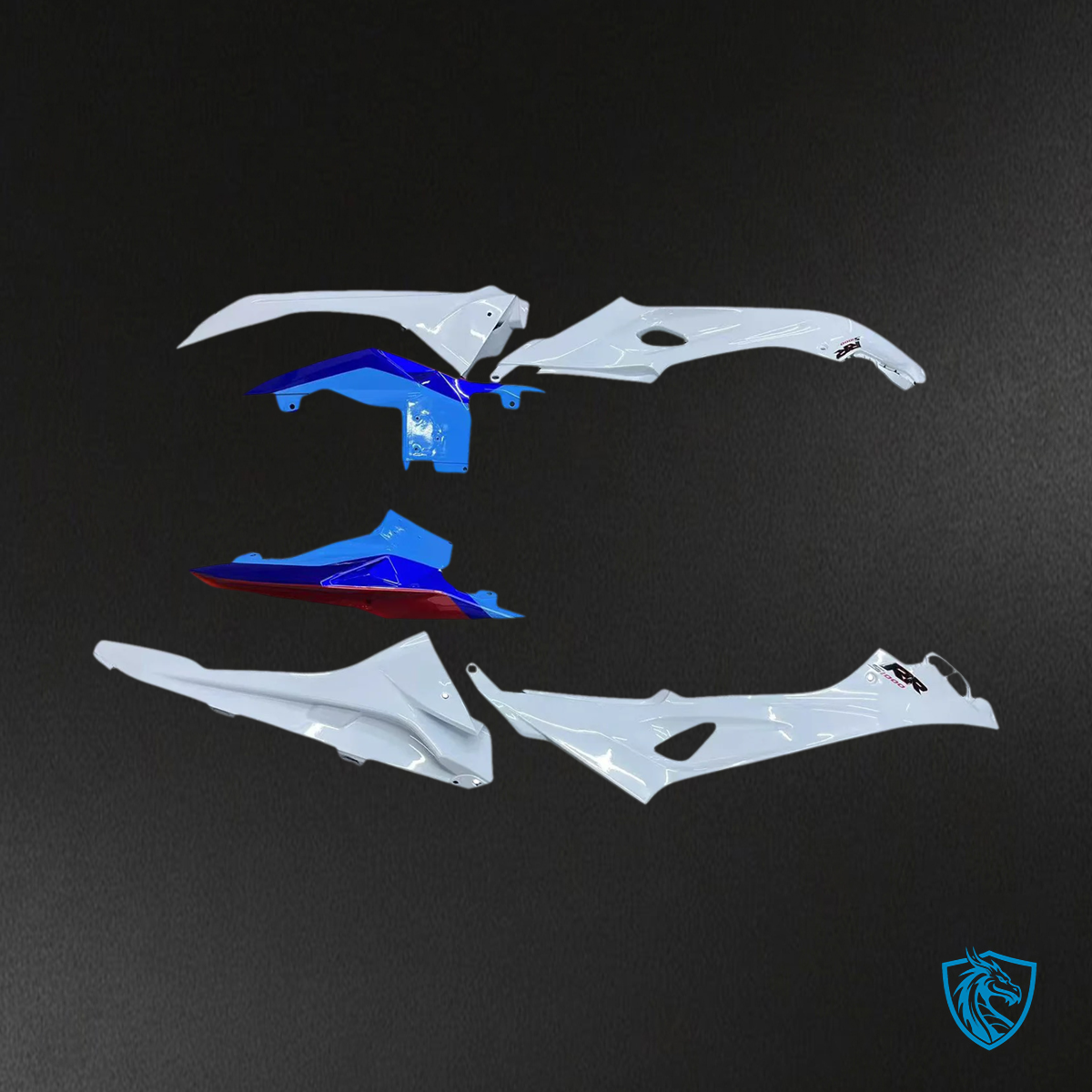 BMW S1000RR 2015-2016 Blue and Black ABS Fairing Kit - Detail View