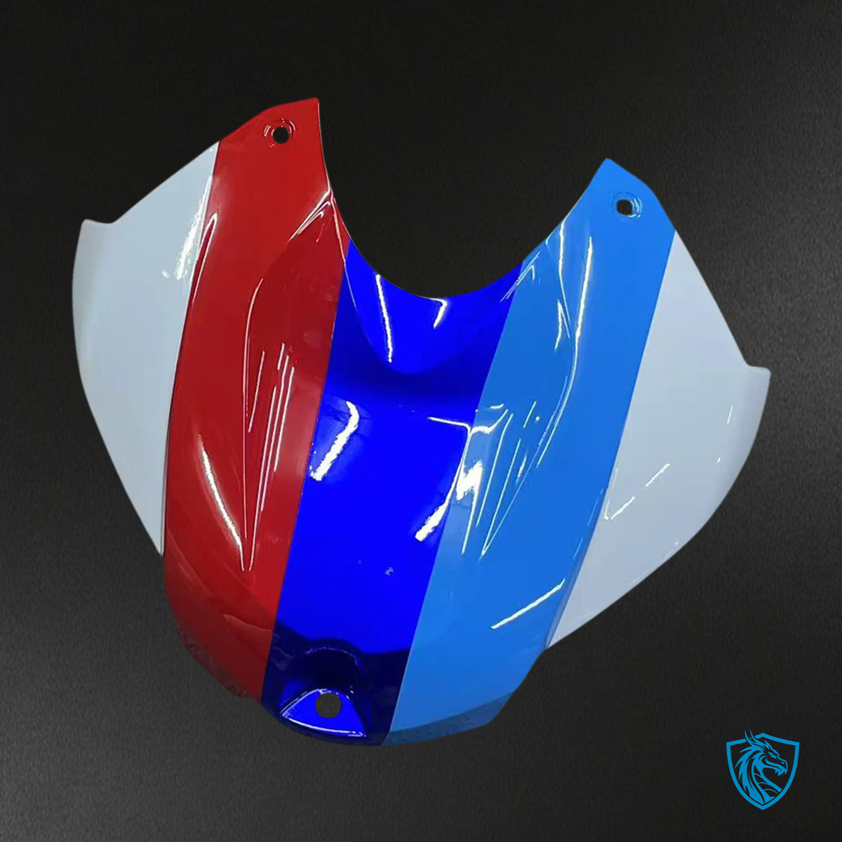 BMW S1000RR 2015-2016 Blue and Black ABS Fairing Kit - Tank Panel View