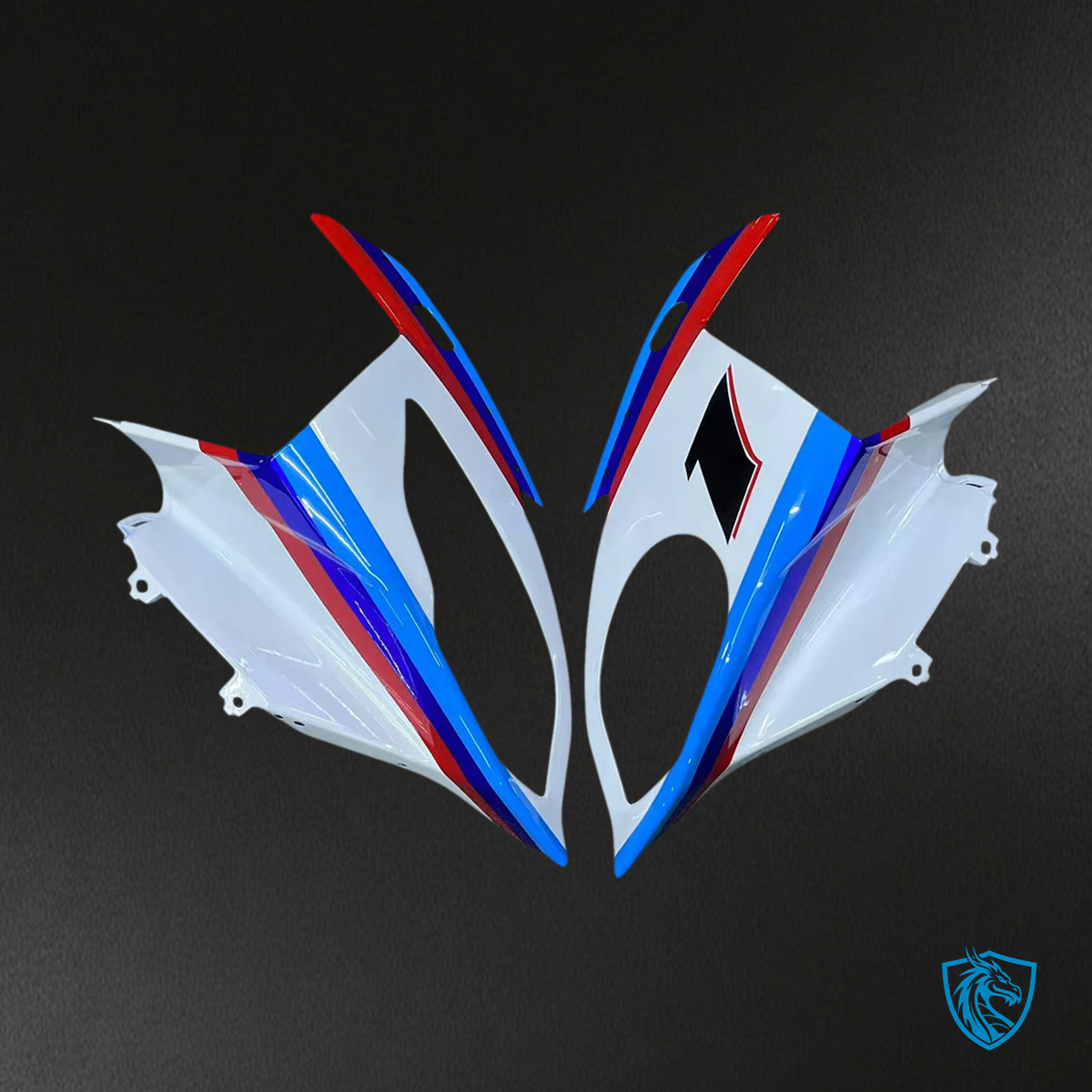 BMW S1000RR 2015-2016 Blue and Black ABS Fairing Kit - Right Side Panel View