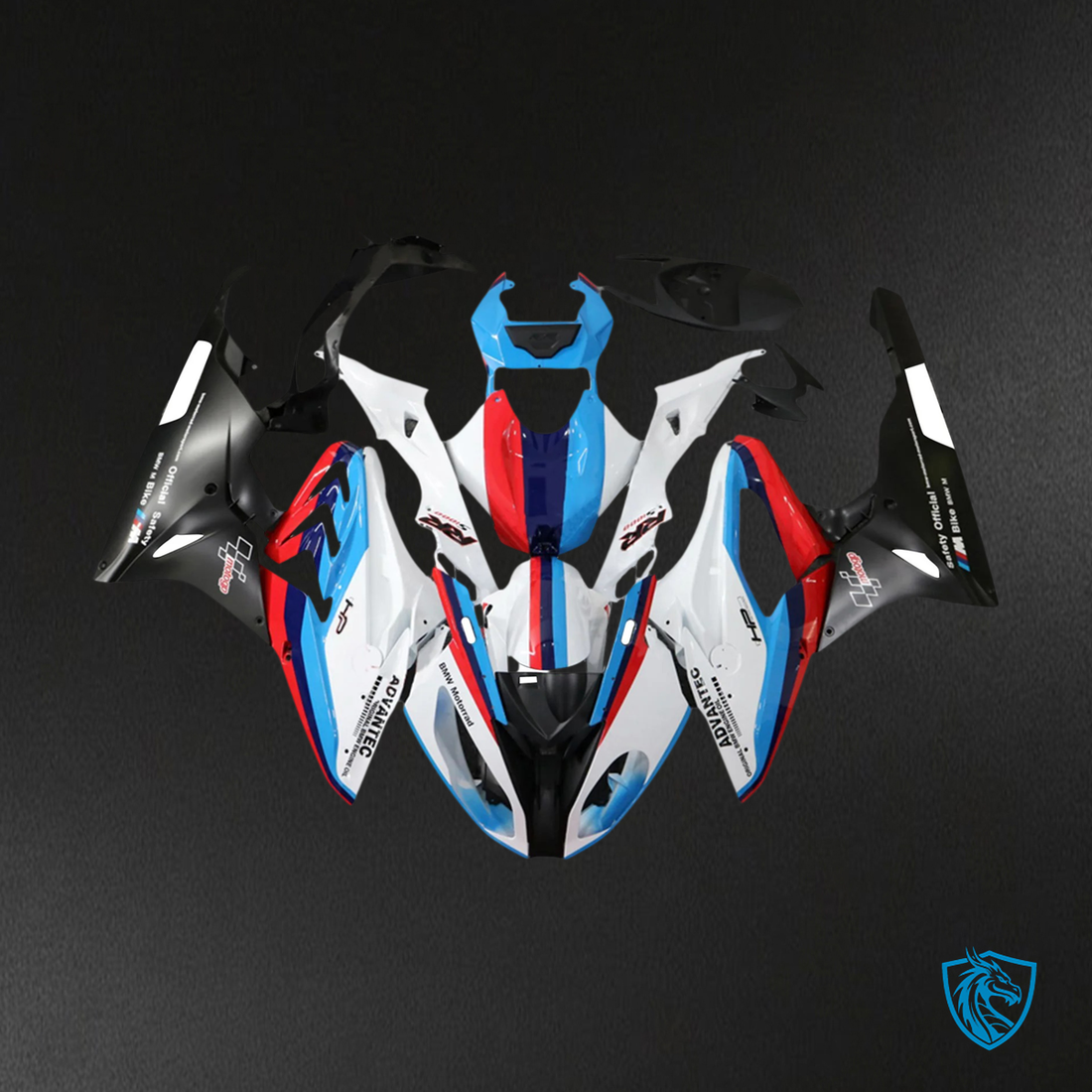 BMW S1000RR (2015-2016) Fairing kit - Blue and Red - ABS Bodywork