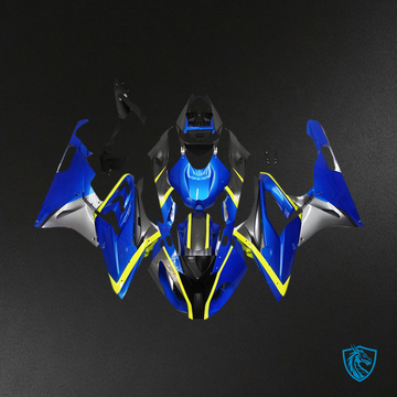 BMW S1000RR 2015-2016 Blue and Yellow ABS Fairing Kit - Main View