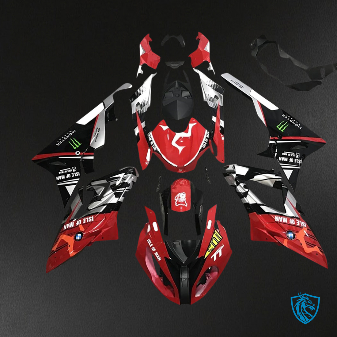 BMW S1000RR (2015-2016) Fairing Kit - Red and Black - ABS Bodywork