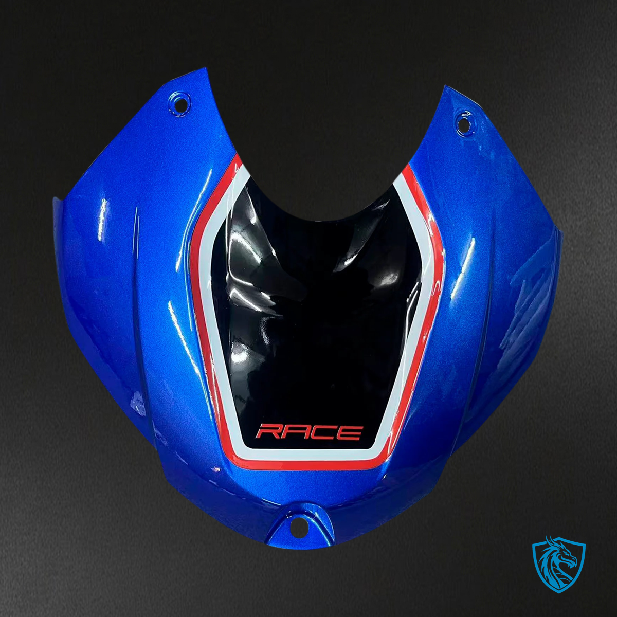 BMW S1000RR 2015-2016 Blue & Black Style 3 ABS Fairing Kit - Tail Section View