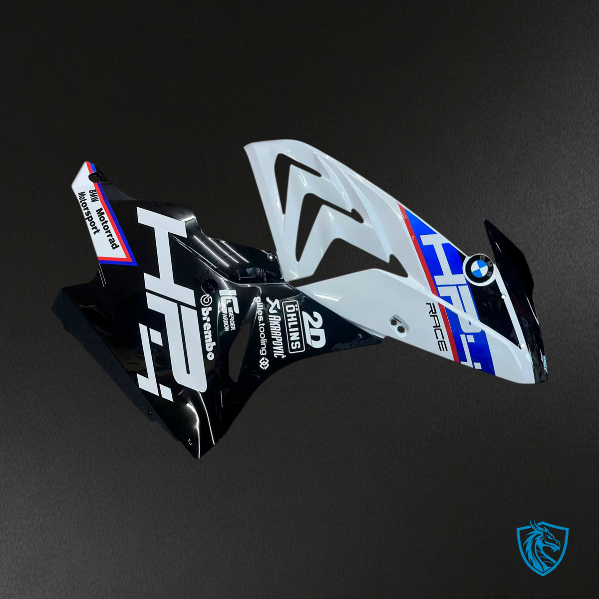 BMW S1000RR 2015-2016 Blue & Black Style 3 ABS Fairing Kit - Left Side View