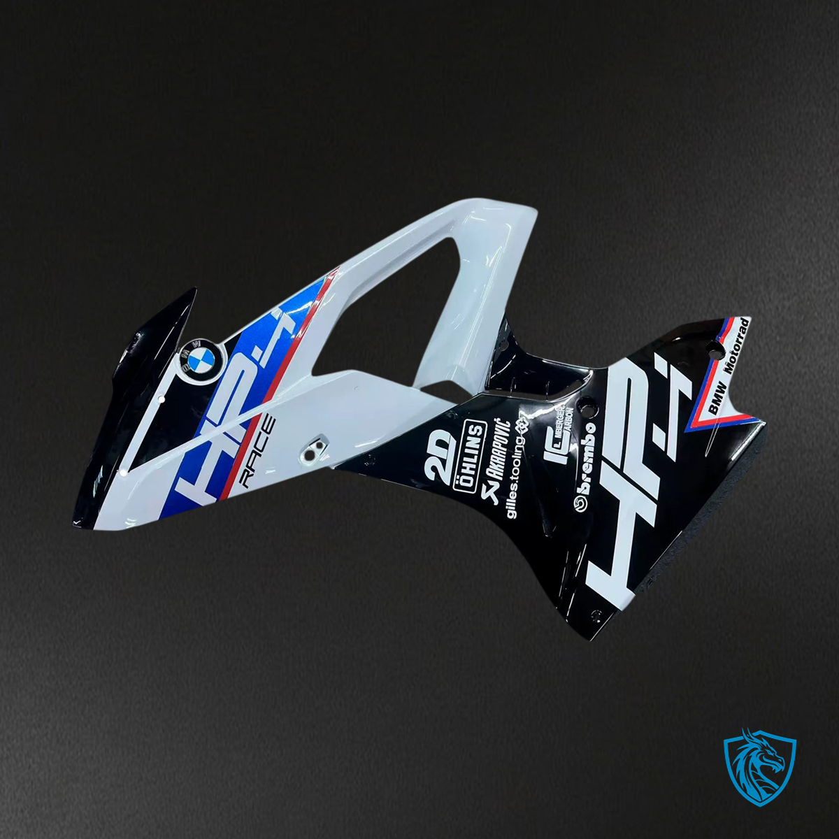 BMW S1000RR 2015-2016 Blue & Black Style 3 ABS Fairing Kit - Right Side View