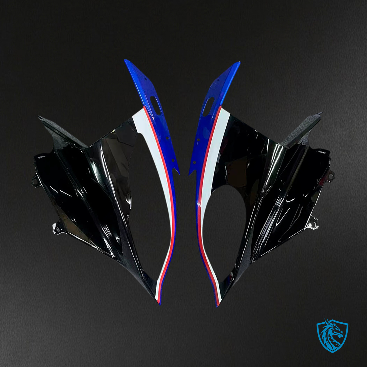 BMW S1000RR 2015-2016 Blue & Black Style 3 ABS Fairing Kit - Lower Fairing View