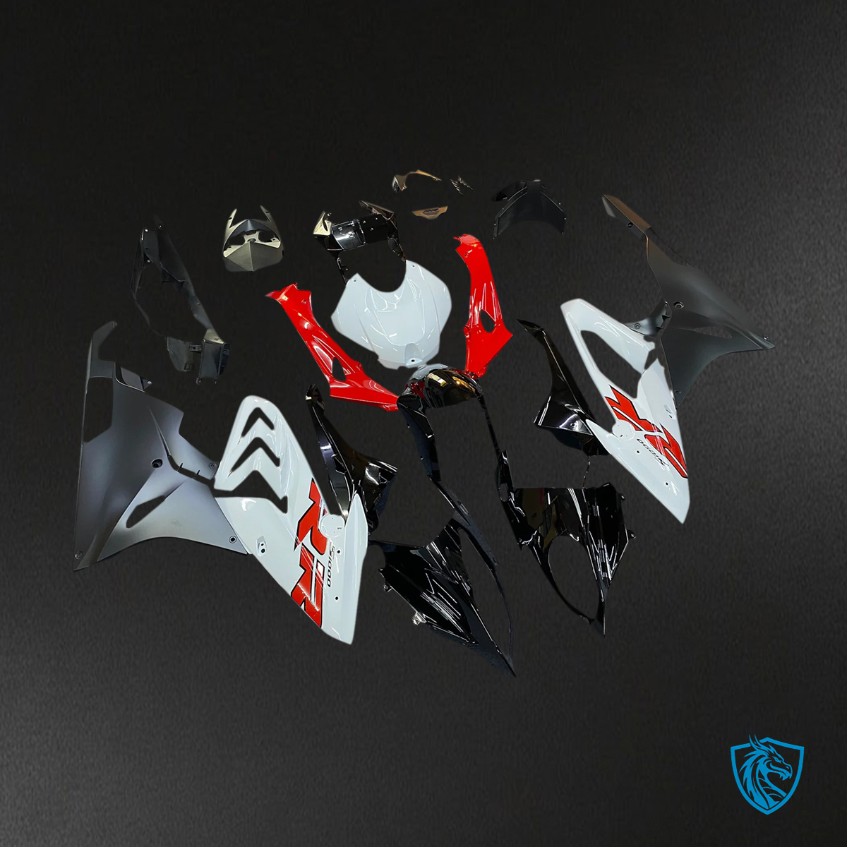 BMW S1000RR (2015-2016) Fairing Set - Red and White - ABS Bodywork