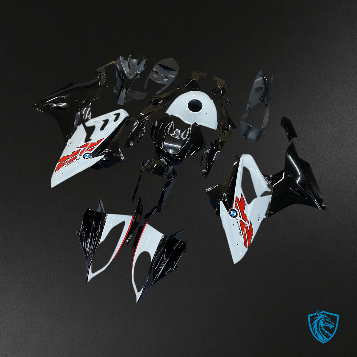 BMW S1000RR 2015-2016 White Style 4 ABS Fairing Kit - Side Right View