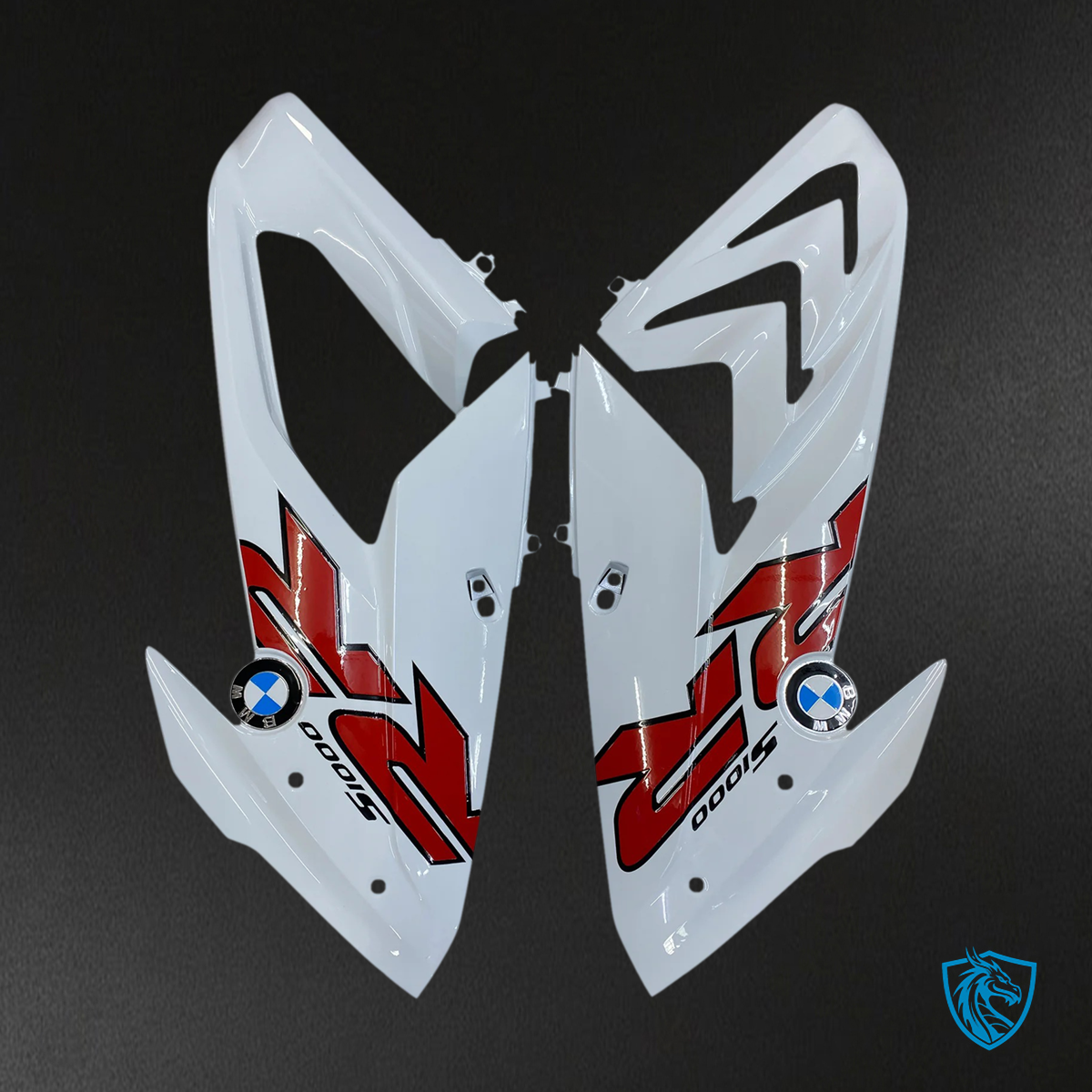 BMW S1000RR 2015-2016 White Style 4 ABS Fairing Kit - Rear View