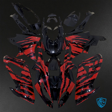BMW S1000RR (2015-2018) Glossy Black & Red - Replacement Motorcycle Fairings Kit