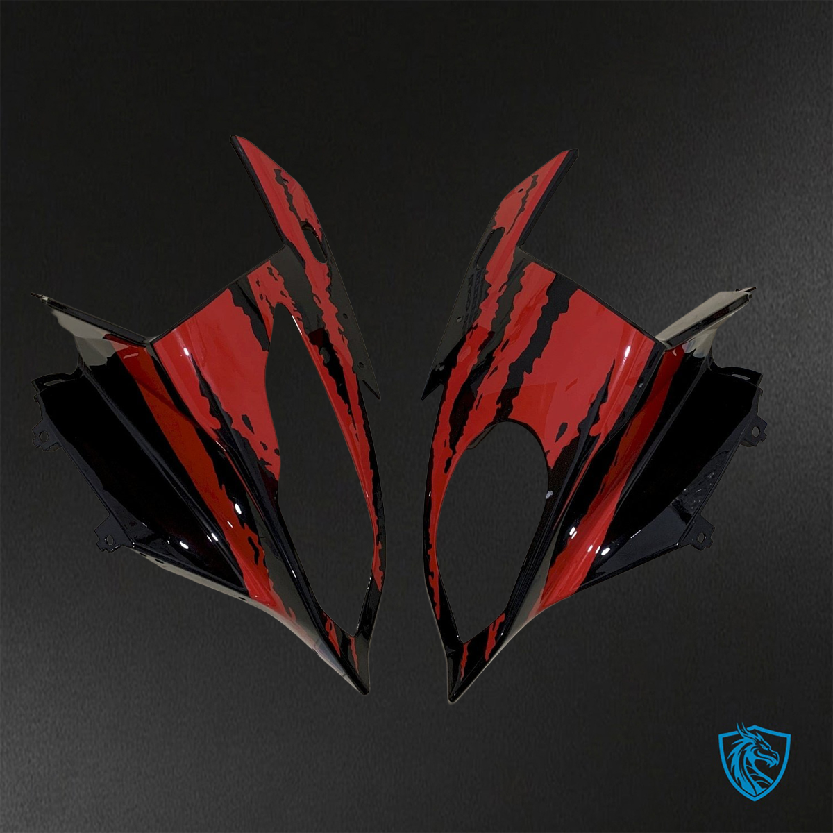 BMW S1000RR (2015-2018) Glossy Black & Red - Replacement Motorcycle Fairings Kit