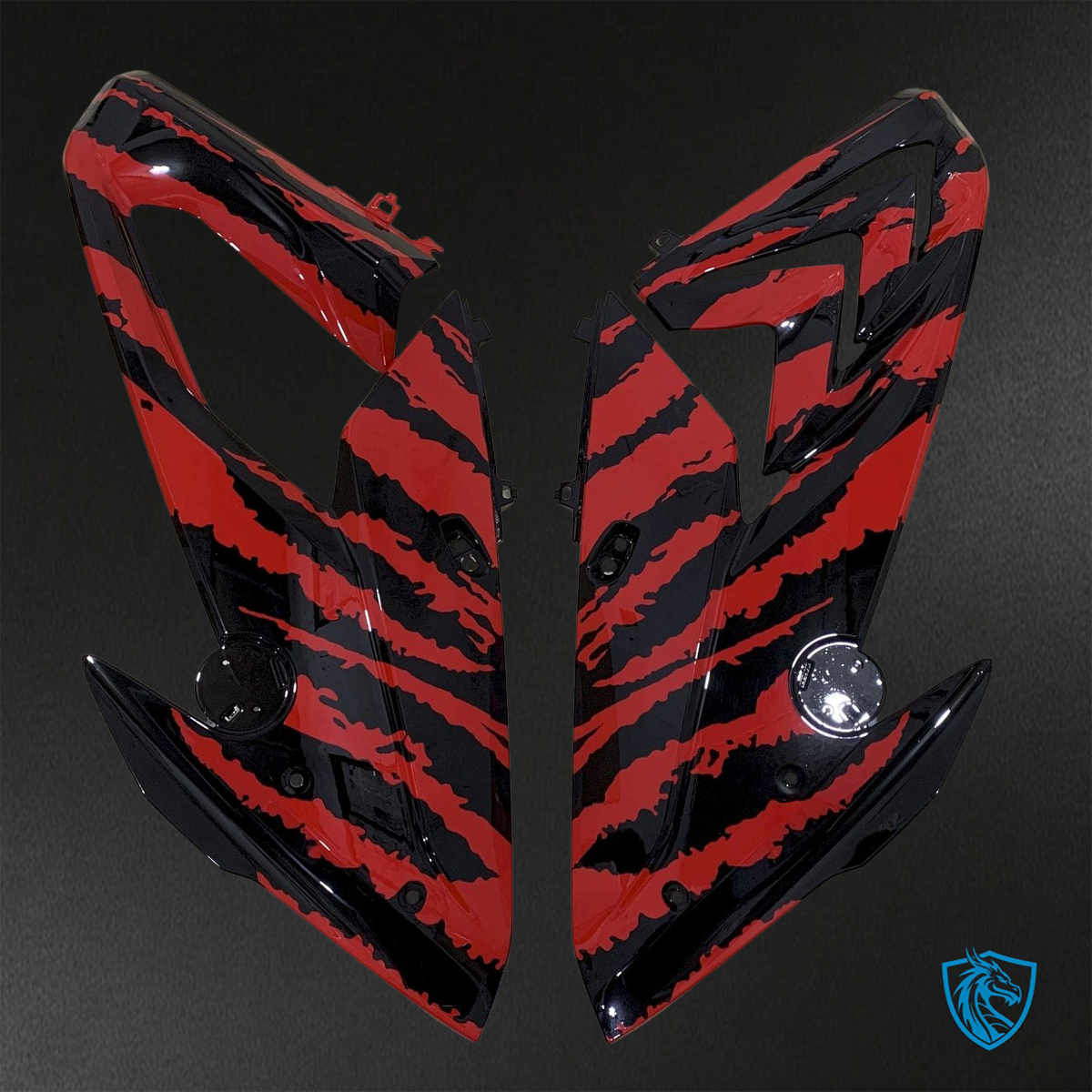 BMW S1000RR (2015-2018) Glossy Black & Red - Replacement Motorcycle Fairings Kit