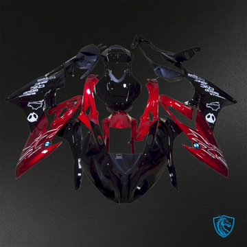 BMW S1000RR (2015-2018) Black & Red Fairings Kit - Aftermarket ABS Bodywork
