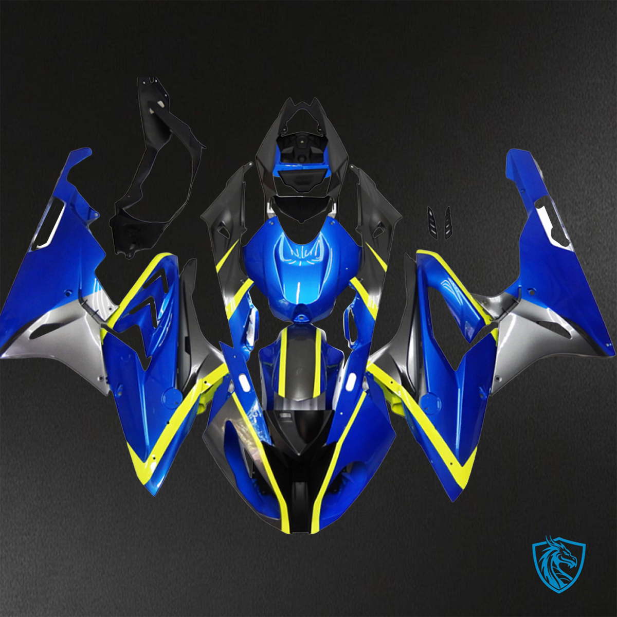 BMW S1000RR (2015-2018) HP4 (2017-2018) Blue Fairings Kit - Aftermarket ABS Bodywork