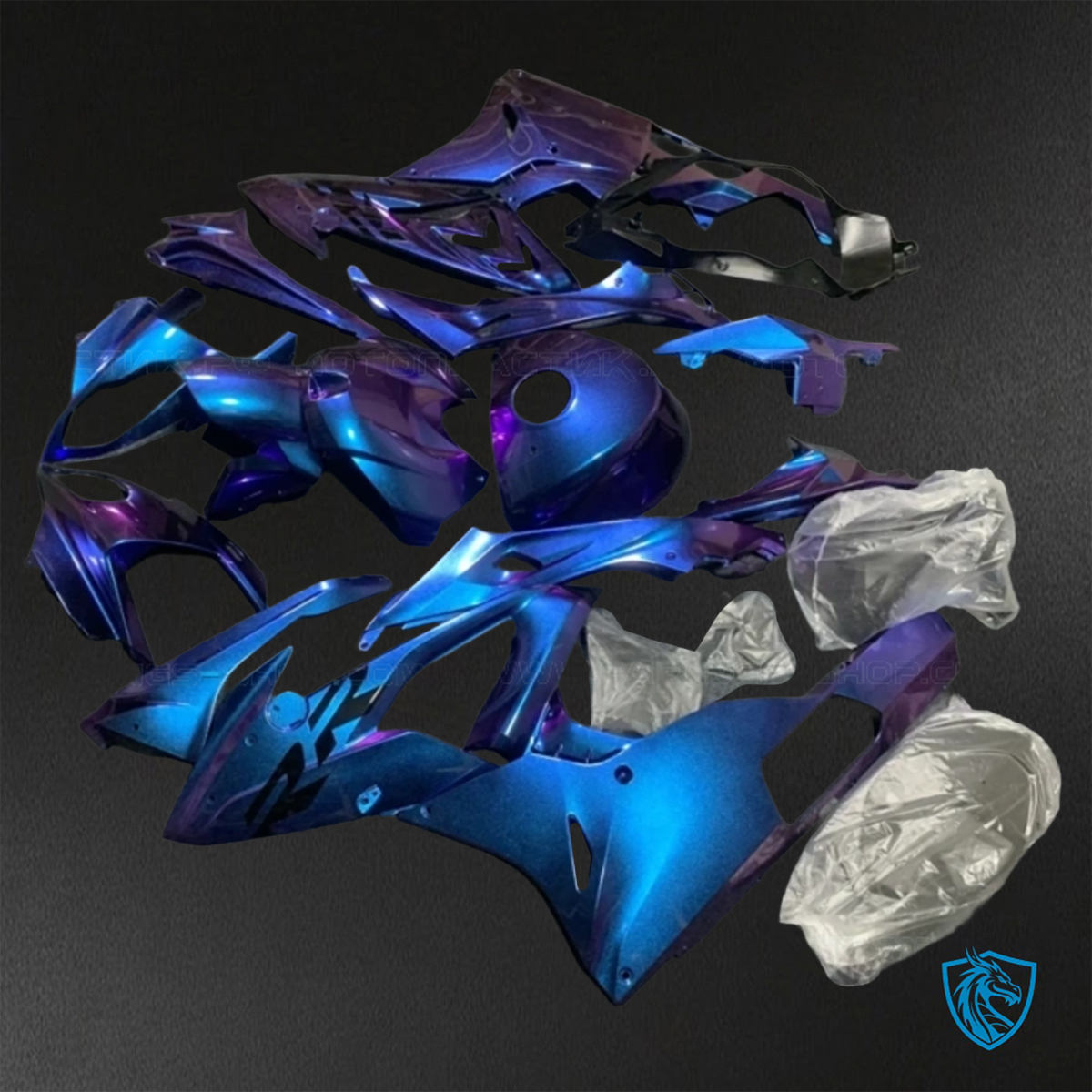 BMW S1000RR (2015-2018) HP4 (2017-2018) Chameleon Glossy Blue - Custom ABS Fairing Kit