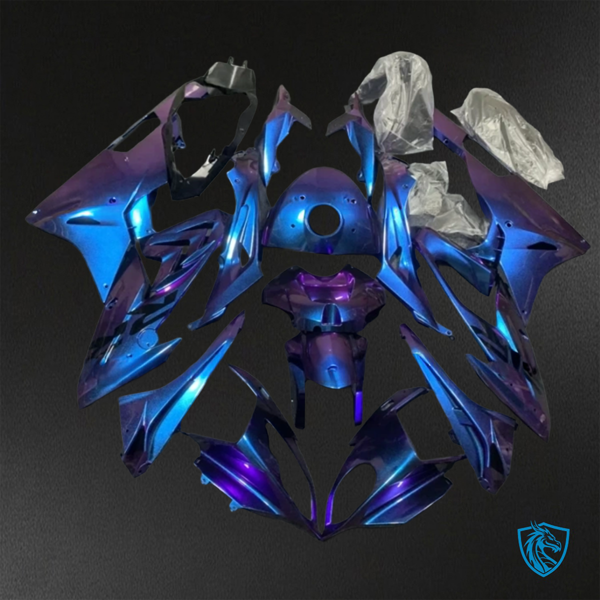 BMW S1000RR (2015-2018) HP4 (2017-2018) Chameleon Glossy Blue - Custom ABS Fairing Kit