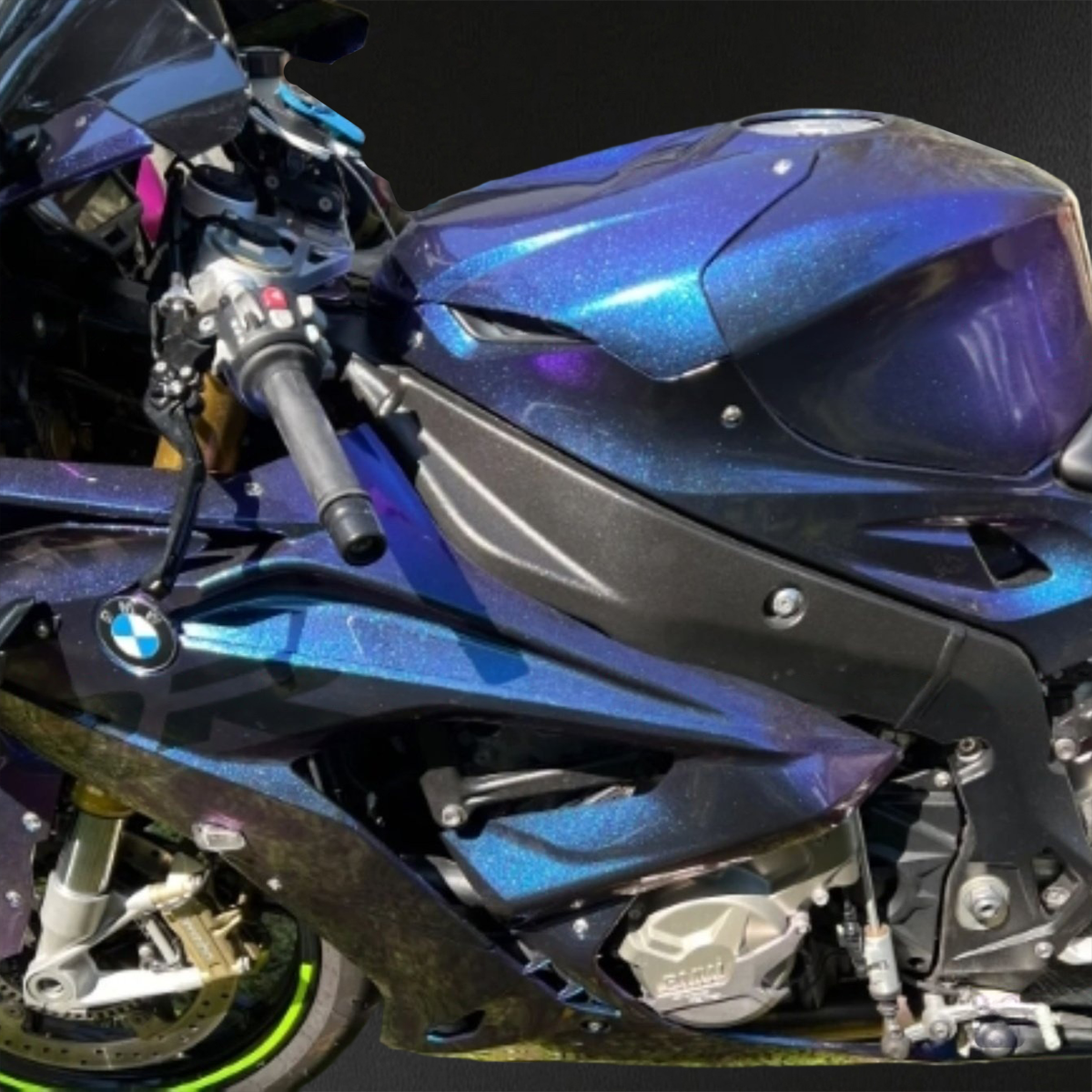 BMW S1000RR (2015-2018) HP4 (2017-2018) Chameleon Glossy Blue - Custom ABS Fairing Kit