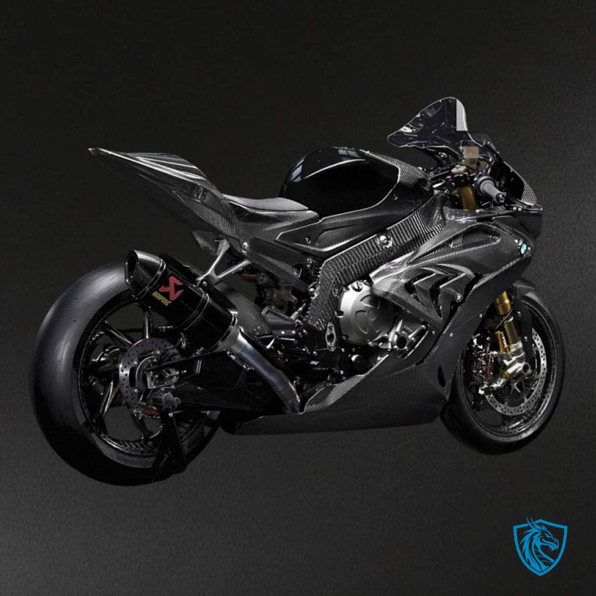 BMW S1000RR (2017-2018) Black Aquaprint Carbon Fairing Kit | ABS Bodywork