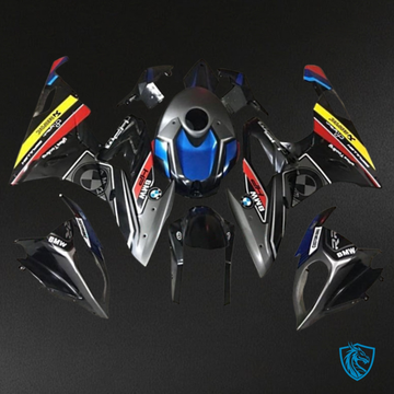 BMW S1000RR (2017-2018) Black, Blue, Yellow & Red Fairing Kit - Aftermarket ABS Bodywork