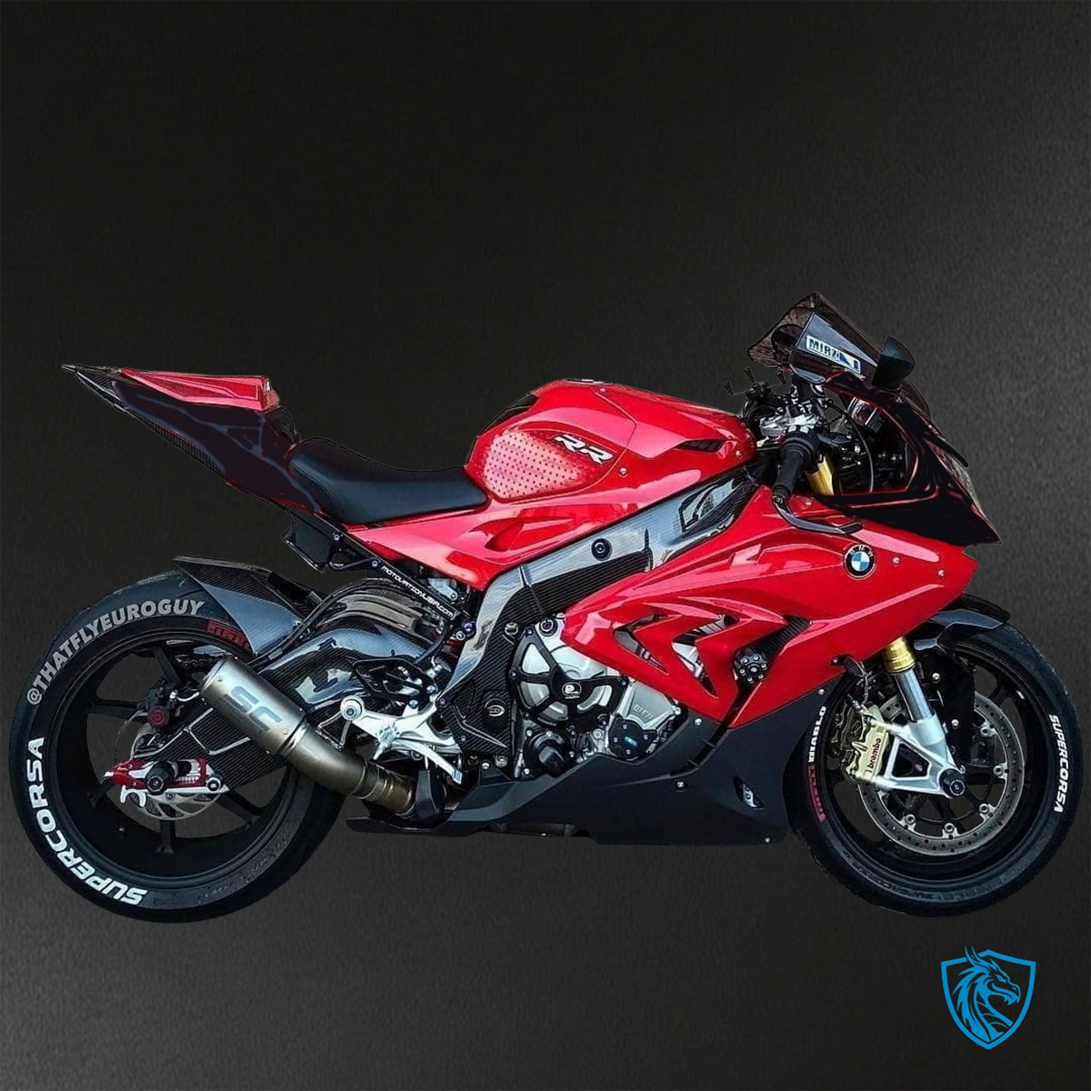 BMW S1000RR (2015-2018) HP4 (2017-2018) Red & Black Fairings Kit - Aftermarket ABS Bodywork