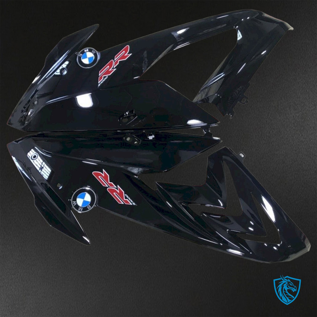 BMW S1000RR (2015-2018) HP4 (2017-2018) Black & Red - Custom ABS Fairing Kit