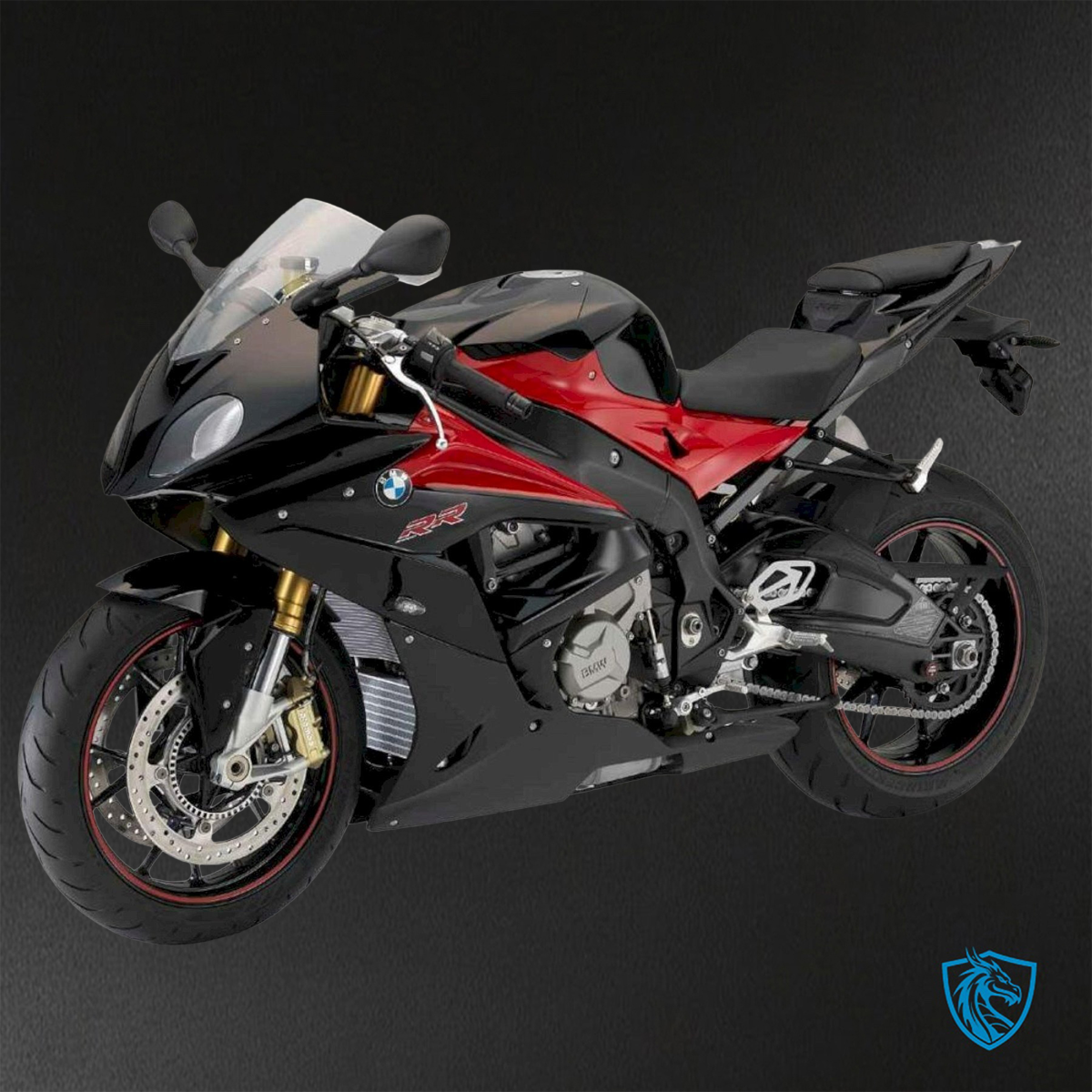 BMW S1000RR (2015-2018) HP4 (2017-2018) Black & Red - Custom ABS Fairing Kit