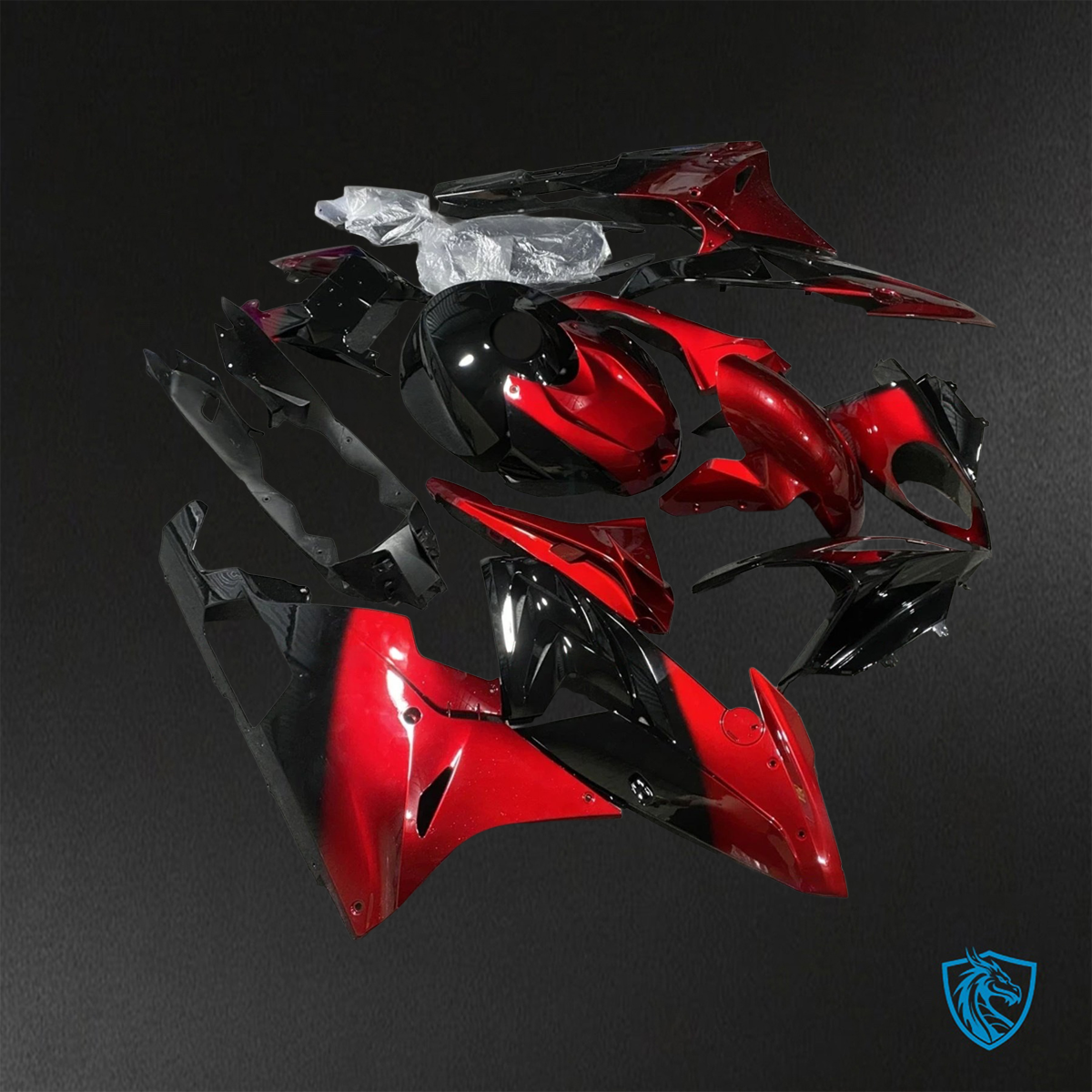 BMW S1000RR (2015-2018) HP4 (2017-2018) Glossy Red & Black ABS Bodywork - Fairings Kit