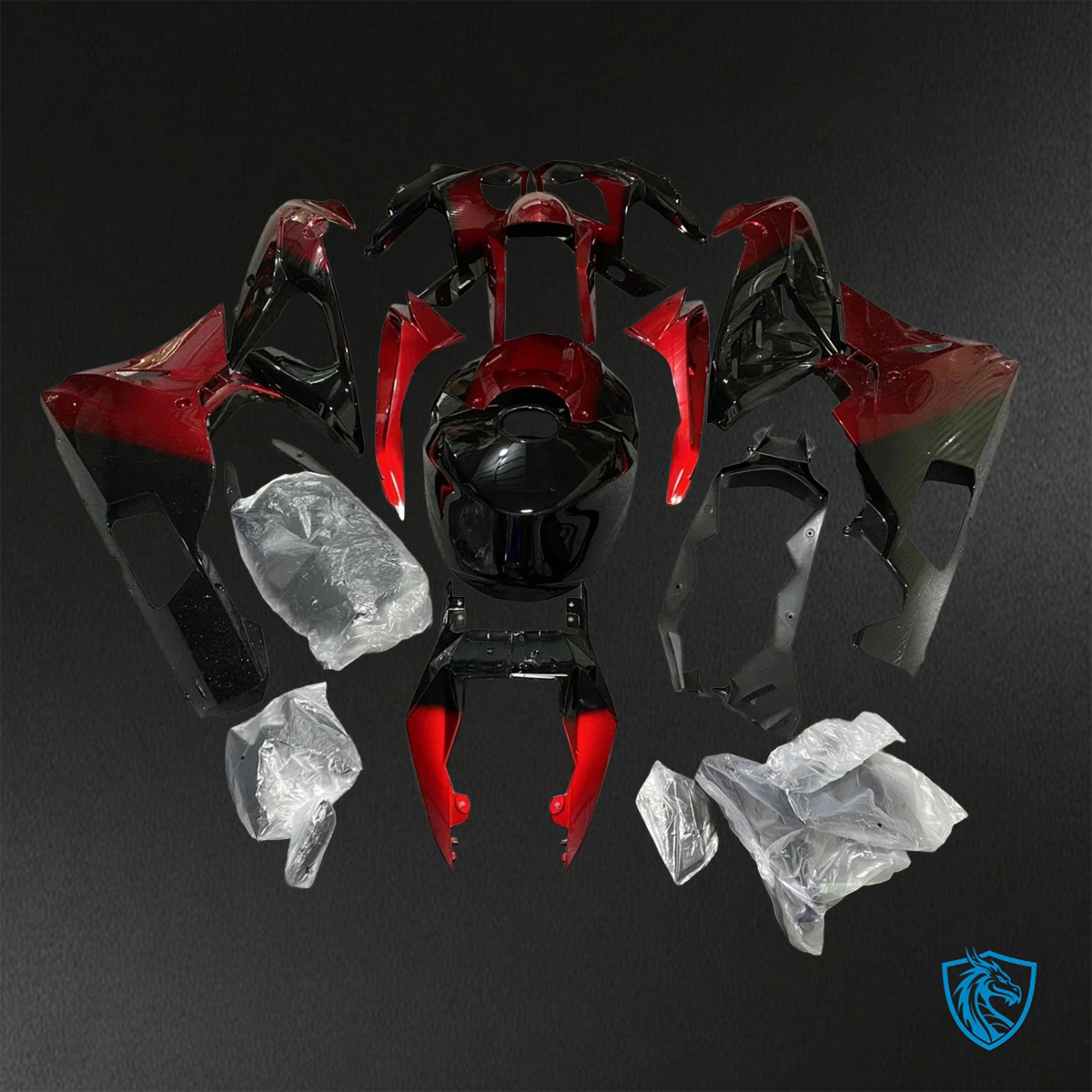 BMW S1000RR (2015-2018) HP4 (2017-2018) Glossy Red & Black ABS Bodywork - Fairings Kit