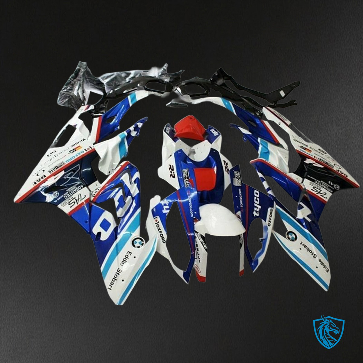 BMW S1000RR (2015-2018) HP4 (2017-2018) Blue & White - Replacement Motorcycle Fairings Kit