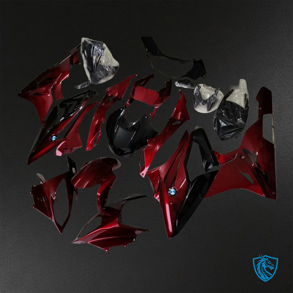 BMW S1000RR (2015-2018) HP4 (2017-2018) Candy Red & Black - Replacement Motorcycle Fairings Kit