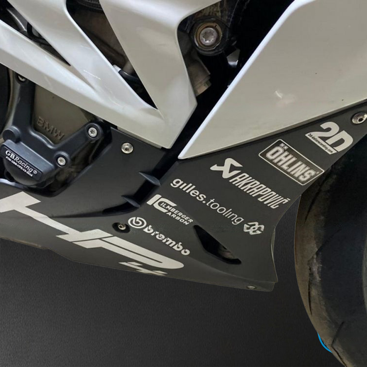 BMW S1000RR (2015-2018) HP4 (2017-2018) White & Blue - Custom ABS Fairing Kit