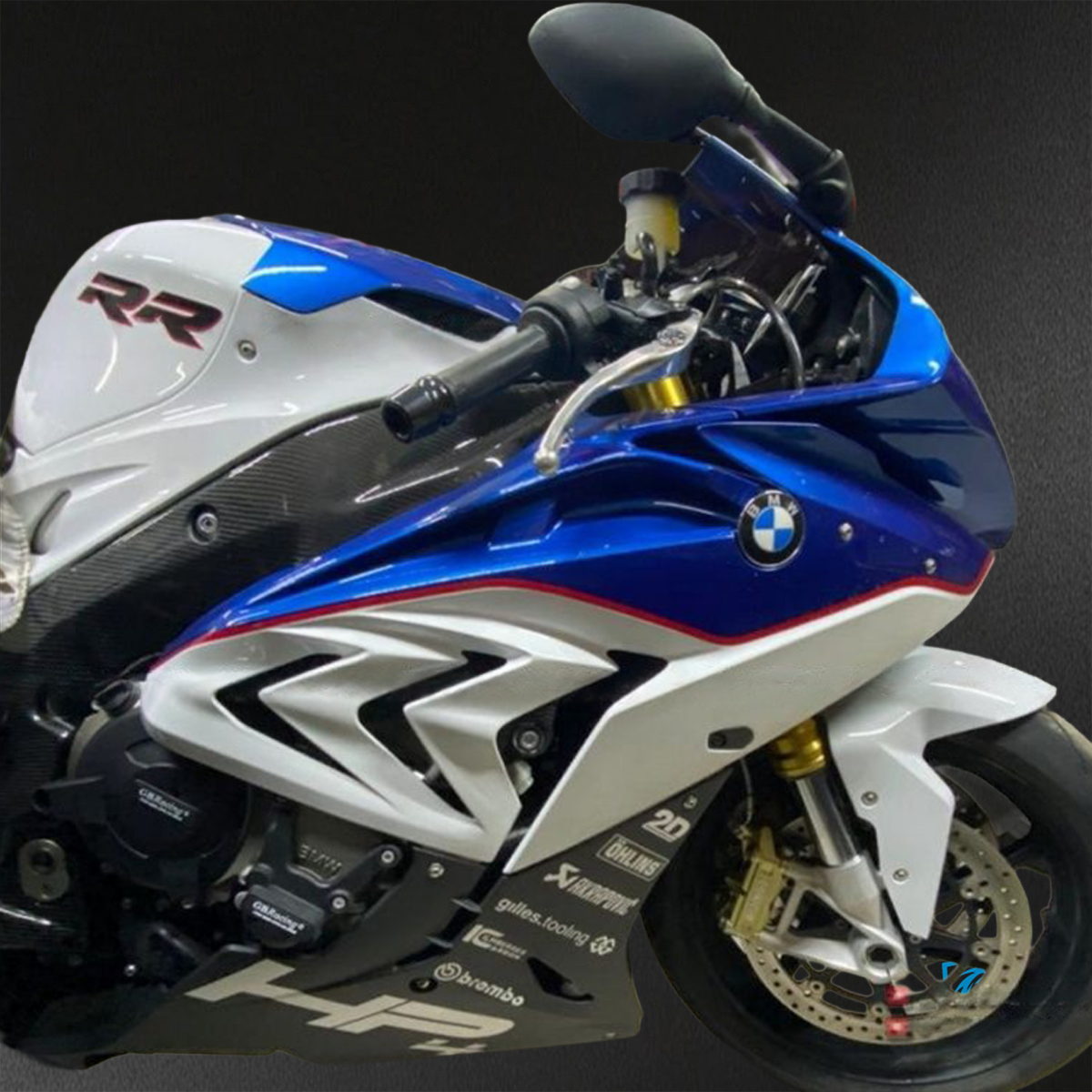 BMW S1000RR (2015-2018) HP4 (2017-2018) White & Blue - Custom ABS Fairing Kit