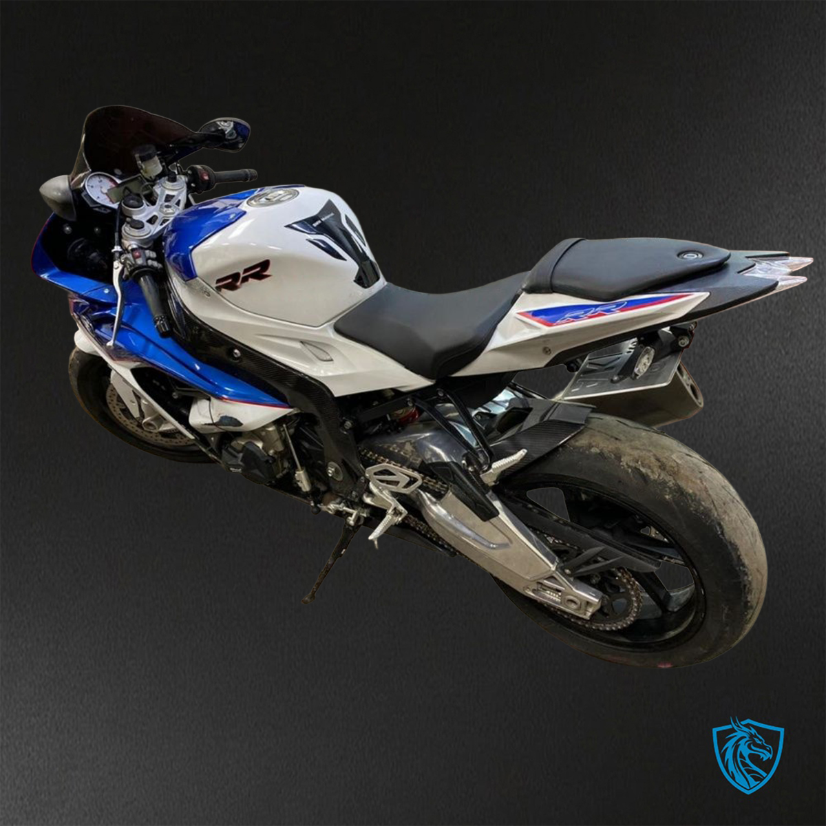 BMW S1000RR (2015-2018) HP4 (2017-2018) White & Blue - Custom ABS Fairing Kit